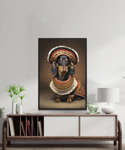 Traditional Tapestry Black Tan Dachshund Wall Art Poster-Art-Dachshund, Dog Art, Dog Dad Gifts, Dog Mom Gifts, Home Decor, Poster-3