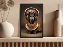 Load image into Gallery viewer, Traditional Tapestry Black Tan Dachshund Wall Art Poster-Art-Dachshund, Dog Art, Dog Dad Gifts, Dog Mom Gifts, Home Decor, Poster-4