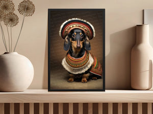 Traditional Tapestry Black Tan Dachshund Wall Art Poster-Art-Dachshund, Dog Art, Dog Dad Gifts, Dog Mom Gifts, Home Decor, Poster-4