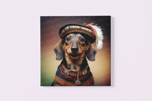 Load image into Gallery viewer, Traditional Attire Chocolate Dachshund Wall Art Poster-Art-Dachshund, Dog Art, Home Decor, Poster-3