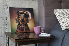 Load image into Gallery viewer, Traditional Attire Chocolate Dachshund Wall Art Poster-Art-Dachshund, Dog Art, Home Decor, Poster-1
