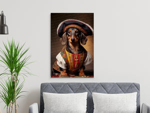Renaissance Rascal Chocolate Tan Dachshund Wall Art Poster-Art-Dachshund, Dog Art, Dog Dad Gifts, Dog Mom Gifts, Home Decor, Poster-7