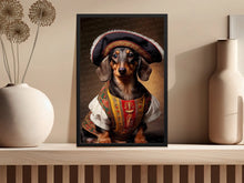 Load image into Gallery viewer, Renaissance Rascal Chocolate Tan Dachshund Wall Art Poster-Art-Dachshund, Dog Art, Dog Dad Gifts, Dog Mom Gifts, Home Decor, Poster-2