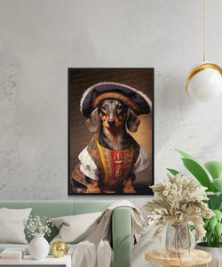 Renaissance Rascal Chocolate Tan Dachshund Wall Art Poster-Art-Dachshund, Dog Art, Dog Dad Gifts, Dog Mom Gifts, Home Decor, Poster-5