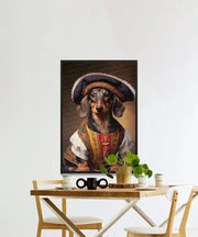 Renaissance Rascal Chocolate Tan Dachshund Wall Art Poster-Art-Dachshund, Dog Art, Dog Dad Gifts, Dog Mom Gifts, Home Decor, Poster-6