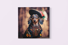 Load image into Gallery viewer, Renaissance Rendezvous Chocolate Tan Dachshund Wall Art Poster-Art-Dachshund, Dog Art, Home Decor, Poster-3