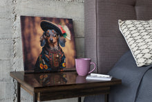 Load image into Gallery viewer, Renaissance Rendezvous Chocolate Tan Dachshund Wall Art Poster-Art-Dachshund, Dog Art, Home Decor, Poster-5