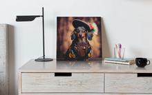 Load image into Gallery viewer, Renaissance Rendezvous Chocolate Tan Dachshund Wall Art Poster-Art-Dachshund, Dog Art, Home Decor, Poster-6