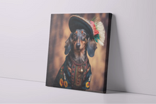 Load image into Gallery viewer, Renaissance Rendezvous Chocolate Tan Dachshund Wall Art Poster-Art-Dachshund, Dog Art, Home Decor, Poster-4