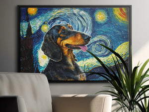 Starry Night Serenade Dachshund Wall Art Poster-Art-Dachshund, Dog Art, Dog Dad Gifts, Dog Mom Gifts, Home Decor, Poster-3