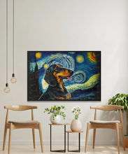 Load image into Gallery viewer, Starry Night Serenade Dachshund Wall Art Poster-Art-Dachshund, Dog Art, Dog Dad Gifts, Dog Mom Gifts, Home Decor, Poster-4