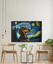 Starry Night Serenade Dachshund Wall Art Poster-Art-Dachshund, Dog Art, Dog Dad Gifts, Dog Mom Gifts, Home Decor, Poster-4