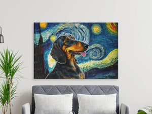 Starry Night Serenade Dachshund Wall Art Poster-Art-Dachshund, Dog Art, Dog Dad Gifts, Dog Mom Gifts, Home Decor, Poster-7