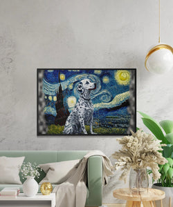 Starry Night Serenade Dalmatian Wall Art Poster-Art-Dalmatian, Dog Art, Dog Dad Gifts, Dog Mom Gifts, Home Decor, Poster-2