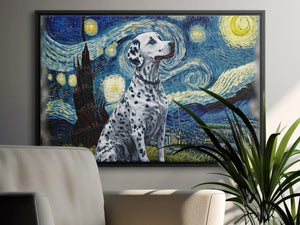 Starry Night Serenade Dalmatian Wall Art Poster-Art-Dalmatian, Dog Art, Dog Dad Gifts, Dog Mom Gifts, Home Decor, Poster-3