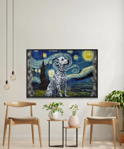 Starry Night Serenade Dalmatian Wall Art Poster-Art-Dalmatian, Dog Art, Dog Dad Gifts, Dog Mom Gifts, Home Decor, Poster-4