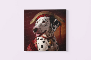 Regal Crimson and Gold Dalmatian Wall Art Poster-Art-Dalmatian, Dog Art, Home Decor, Poster-3