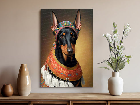 Bohemian Ensemble Doberman Girl Wall Art Poster-Art-Doberman, Dog Art, Dog Dad Gifts, Dog Mom Gifts, Home Decor, Poster-8