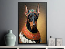 Load image into Gallery viewer, Bohemian Ensemble Doberman Girl Wall Art Poster-Art-Doberman, Dog Art, Dog Dad Gifts, Dog Mom Gifts, Home Decor, Poster-2