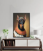 Load image into Gallery viewer, Bohemian Ensemble Doberman Girl Wall Art Poster-Art-Doberman, Dog Art, Dog Dad Gifts, Dog Mom Gifts, Home Decor, Poster-3