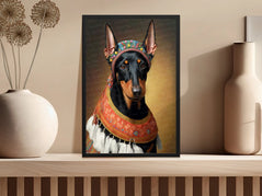 Bohemian Ensemble Doberman Girl Wall Art Poster-Art-Doberman, Dog Art, Dog Dad Gifts, Dog Mom Gifts, Home Decor, Poster-4