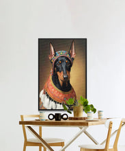 Load image into Gallery viewer, Bohemian Ensemble Doberman Girl Wall Art Poster-Art-Doberman, Dog Art, Dog Dad Gifts, Dog Mom Gifts, Home Decor, Poster-5