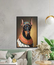 Load image into Gallery viewer, Bohemian Ensemble Doberman Girl Wall Art Poster-Art-Doberman, Dog Art, Dog Dad Gifts, Dog Mom Gifts, Home Decor, Poster-6