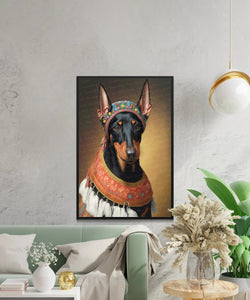 Bohemian Ensemble Doberman Girl Wall Art Poster-Art-Doberman, Dog Art, Dog Dad Gifts, Dog Mom Gifts, Home Decor, Poster-6