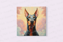 Load image into Gallery viewer, Majestic Sentinel Doberman Wall Art Poster-Art-Doberman, Dog Art, Home Decor, Poster-Framed Light Canvas-Small - 8x8&quot;-2