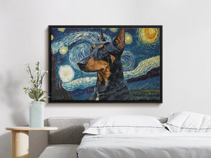Starry Night Serenade Doberman Wall Art Poster-Art-Doberman, Dog Art, Dog Dad Gifts, Dog Mom Gifts, Home Decor, Poster-5