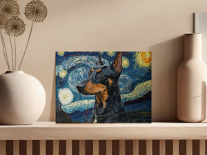 Starry Night Serenade Doberman Wall Art Poster-Art-Doberman, Dog Art, Dog Dad Gifts, Dog Mom Gifts, Home Decor, Poster-6