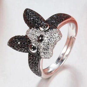 Image of a super cute Boston Terrier ring to gift Boston Terrier dog lovers