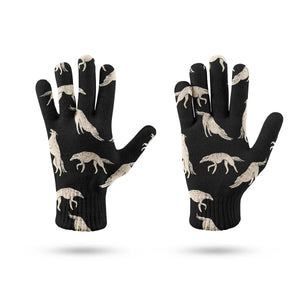 Elegant Borzoi in Graceful Motion Touch Screen Gloves-Accessories-Accessories, Dog Dad Gifts, Dog Mom Gifts, Gloves-13