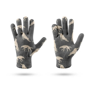 Elegant Borzoi in Graceful Motion Touch Screen Gloves-Accessories-Accessories, Dog Dad Gifts, Dog Mom Gifts, Gloves-11