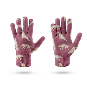 Elegant Borzoi in Graceful Motion Touch Screen Gloves-Accessories-Accessories, Dog Dad Gifts, Dog Mom Gifts, Gloves-12