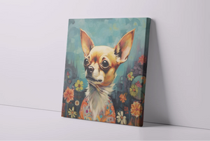 Garden Gaze Fawn / White Chihuahua Framed Wall Art Poster-Art-Chihuahua, Dog Art, Home Decor, Poster-4