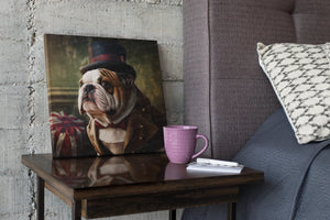 Aristocratic Elegance English Bulldog Wall Art Poster-Art-Dog Art, English Bulldog, Home Decor, Poster-5