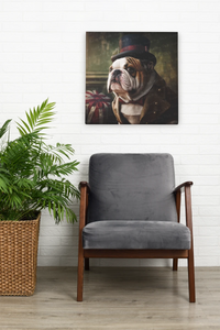 Aristocratic Elegance English Bulldog Wall Art Poster-Art-Dog Art, English Bulldog, Home Decor, Poster-8