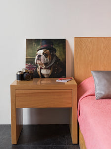 Aristocratic Elegance English Bulldog Wall Art Poster-Art-Dog Art, English Bulldog, Home Decor, Poster-7