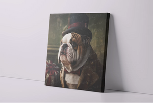 Aristocratic Elegance English Bulldog Wall Art Poster-Art-Dog Art, English Bulldog, Home Decor, Poster-4