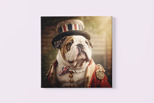 Regal Ruffles English Bulldog Wall Art Poster-Art-Dog Art, English Bulldog, Home Decor, Poster-3