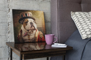 Regal Ruffles English Bulldog Wall Art Poster-Art-Dog Art, English Bulldog, Home Decor, Poster-5