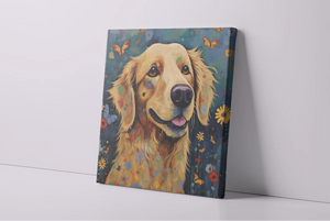 Euphoria in Bloom Golden Retriever Framed Wall Art Poster-Art-Dog Art, Golden Retriever, Home Decor, Poster-4