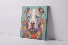 Load image into Gallery viewer, Floral Embrace Pit Bull Terrier Framed Wall Art Poster-Art-Dog Art, Home Decor, Pit Bull, Poster-4