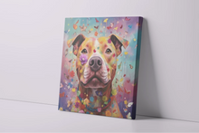 Load image into Gallery viewer, Floral Fantasy Pit Bull Framed Wall Art Poster-Art-Dog Art, Home Decor, Pit Bull, Poster-4