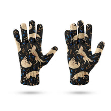 Load image into Gallery viewer, Flower Garden Borzoi Touch Screen Gloves-Accessories-Accessories, Dog Dad Gifts, Dog Mom Gifts, Gloves-9