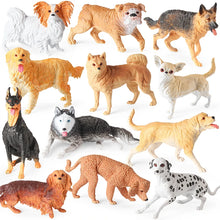 Load image into Gallery viewer, Fluffy White and Lemon Papillon Dog Figurine