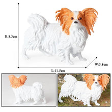 Load image into Gallery viewer, Fluffy White and Lemon Papillon Dog Figurine