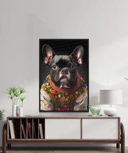 Cultural Elegance Black French Bulldog Wall Art Poster-Art-Dog Art, Dog Dad Gifts, Dog Mom Gifts, French Bulldog, Home Decor, Poster-2