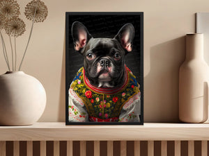 Cultural Elegance Black French Bulldog Wall Art Poster-Art-Dog Art, Dog Dad Gifts, Dog Mom Gifts, French Bulldog, Home Decor, Poster-5